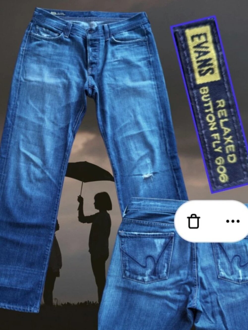 Citizens Of Humanity Evans Relaxed Button Fly 606 Mens 33x32 Denim Jeans